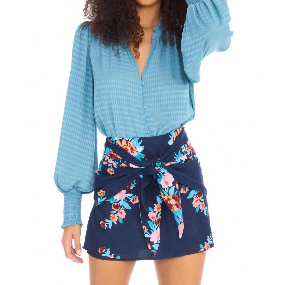 NEW ALLISON NEW YORK janis mini skirt in navy floral